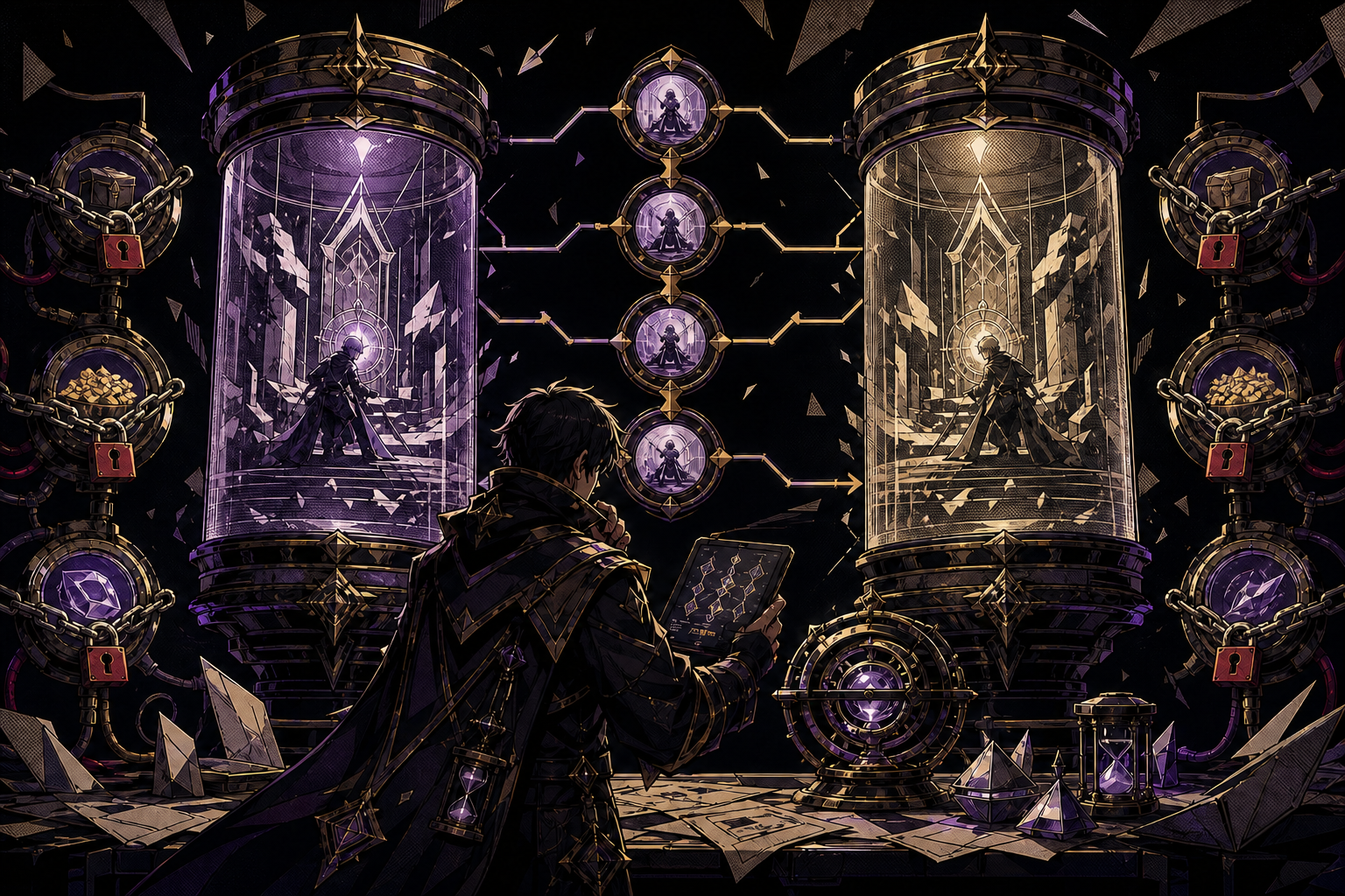 Generated Wizards-style isolated replay laboratory comparing recorded and reconstructed state checkpoints with all external writes locked