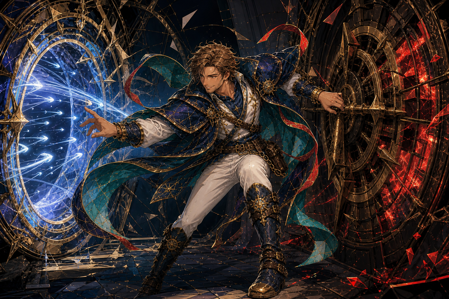 Generated Wizards-style illustration of replacement API traffic arriving before a legacy gate is closed