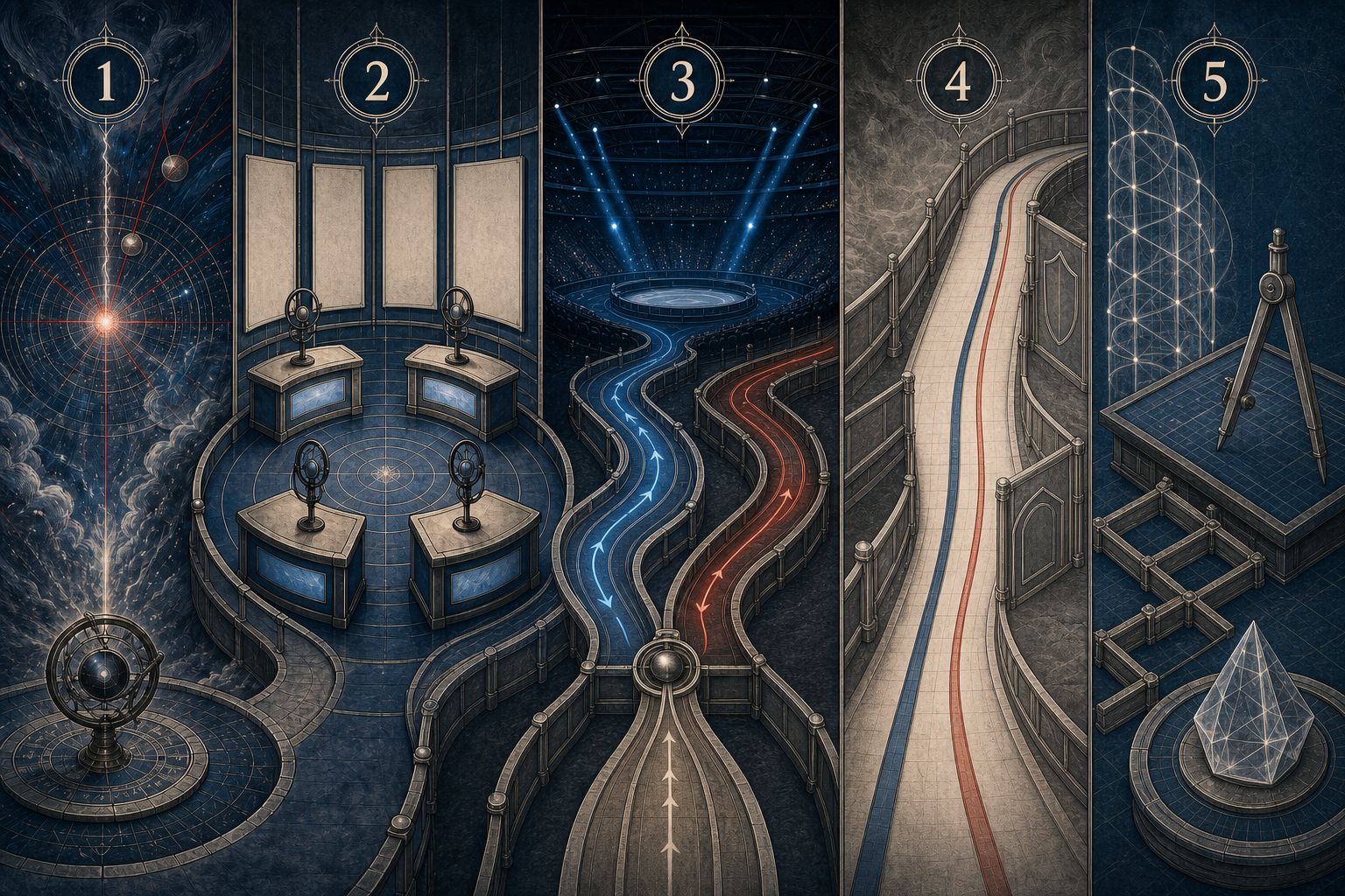 Five-part educational chronology of the questions covered by the esports panel article