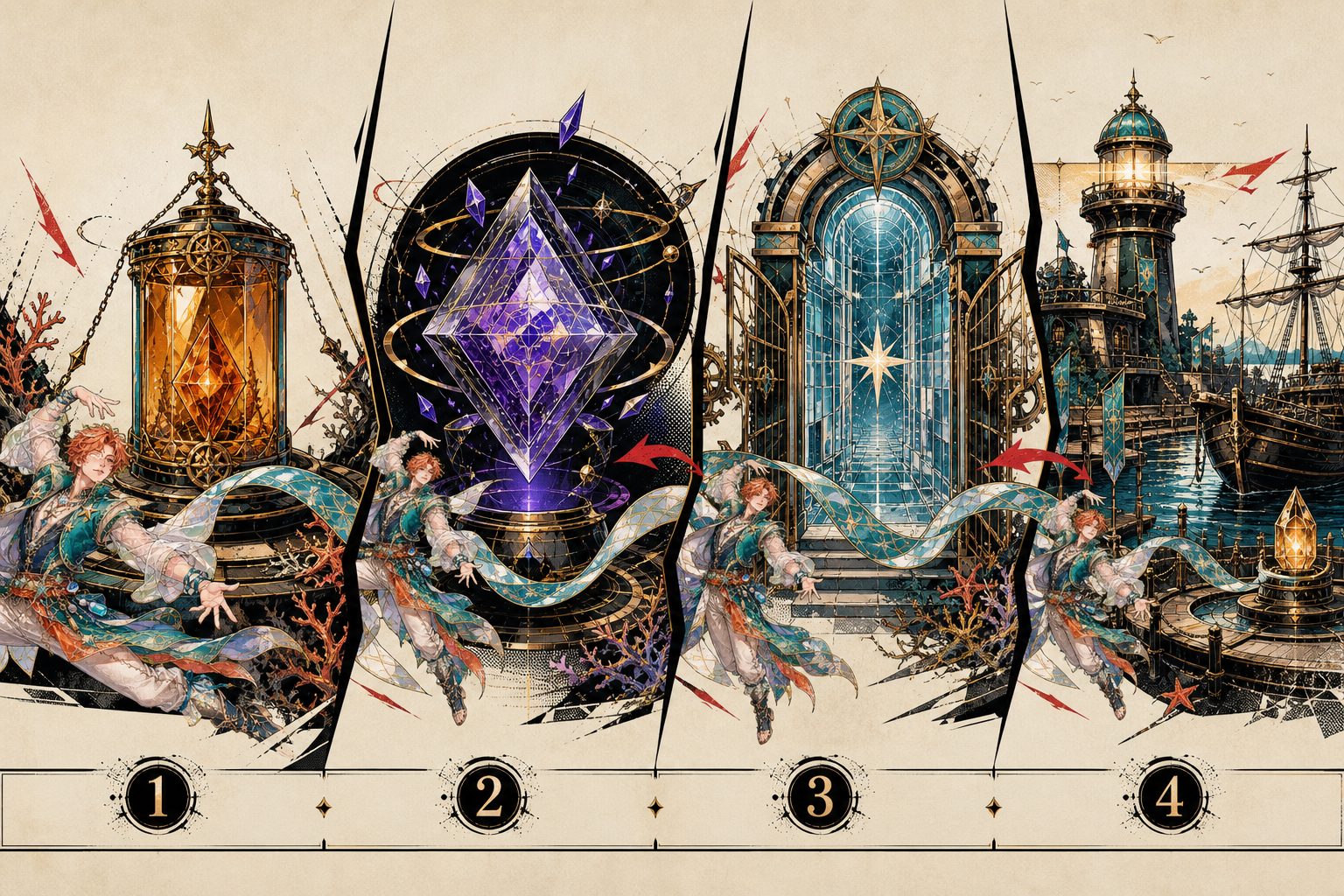 Four-stage illustrated sequence from player-controlled identity to regulated settlement