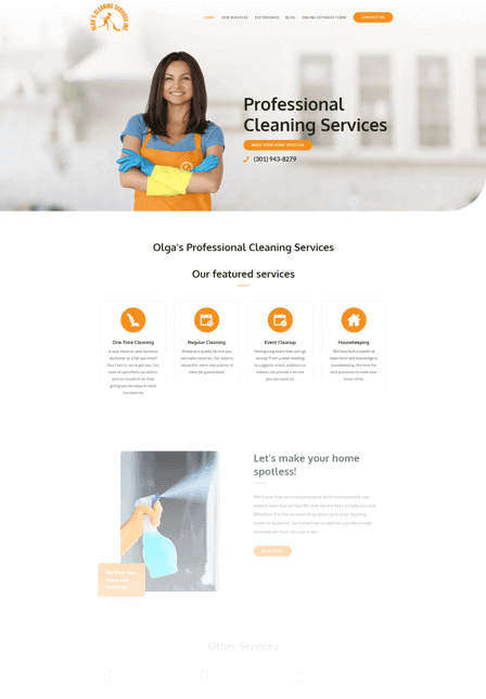 portfolio olgas cleaning services inc website 1 Wizards