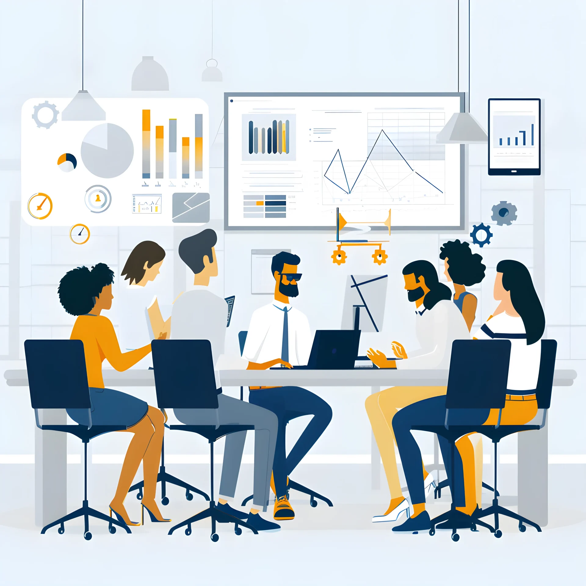 Image of a diverse team of professional consultants and engineers collaborating in a modern office for what is staff augmentation_11zon