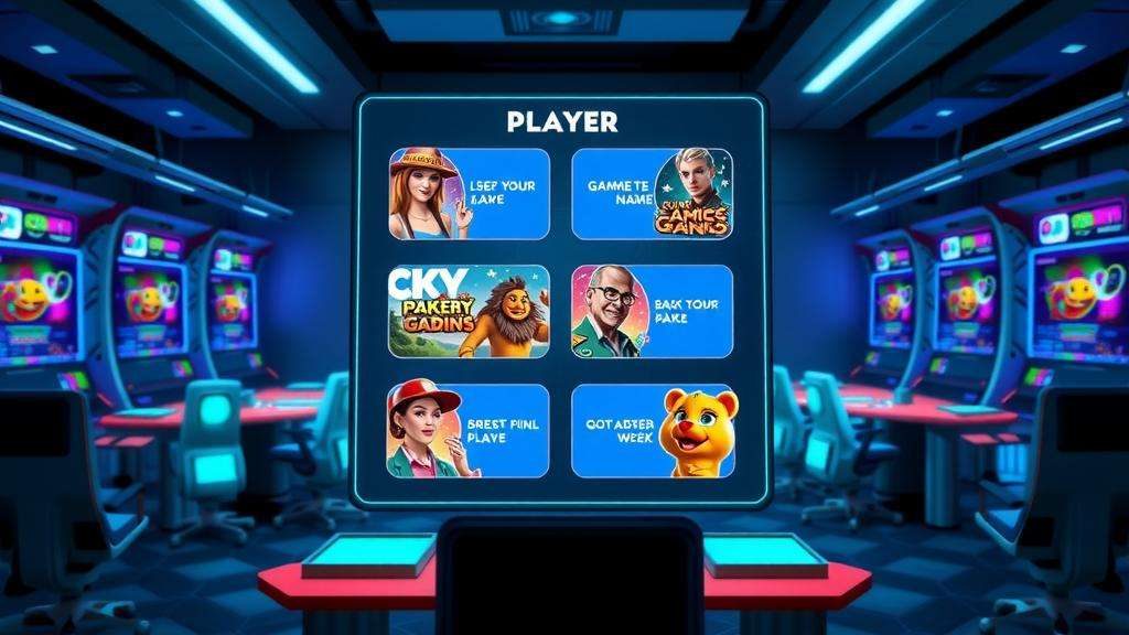 Interfaces de IA futuristas dentro de un casino cripto.