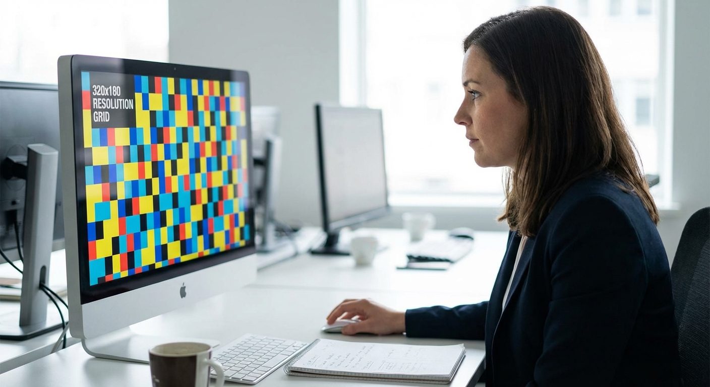 A product manager analyzing a high-contrast grid layout and color palette for an iGaming title focused on how to make a pixel game.