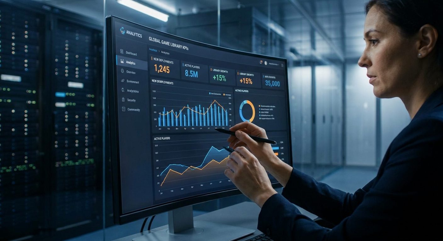 Unified dashboard showing KPIs for an expansive, diverse casino game portfolio.