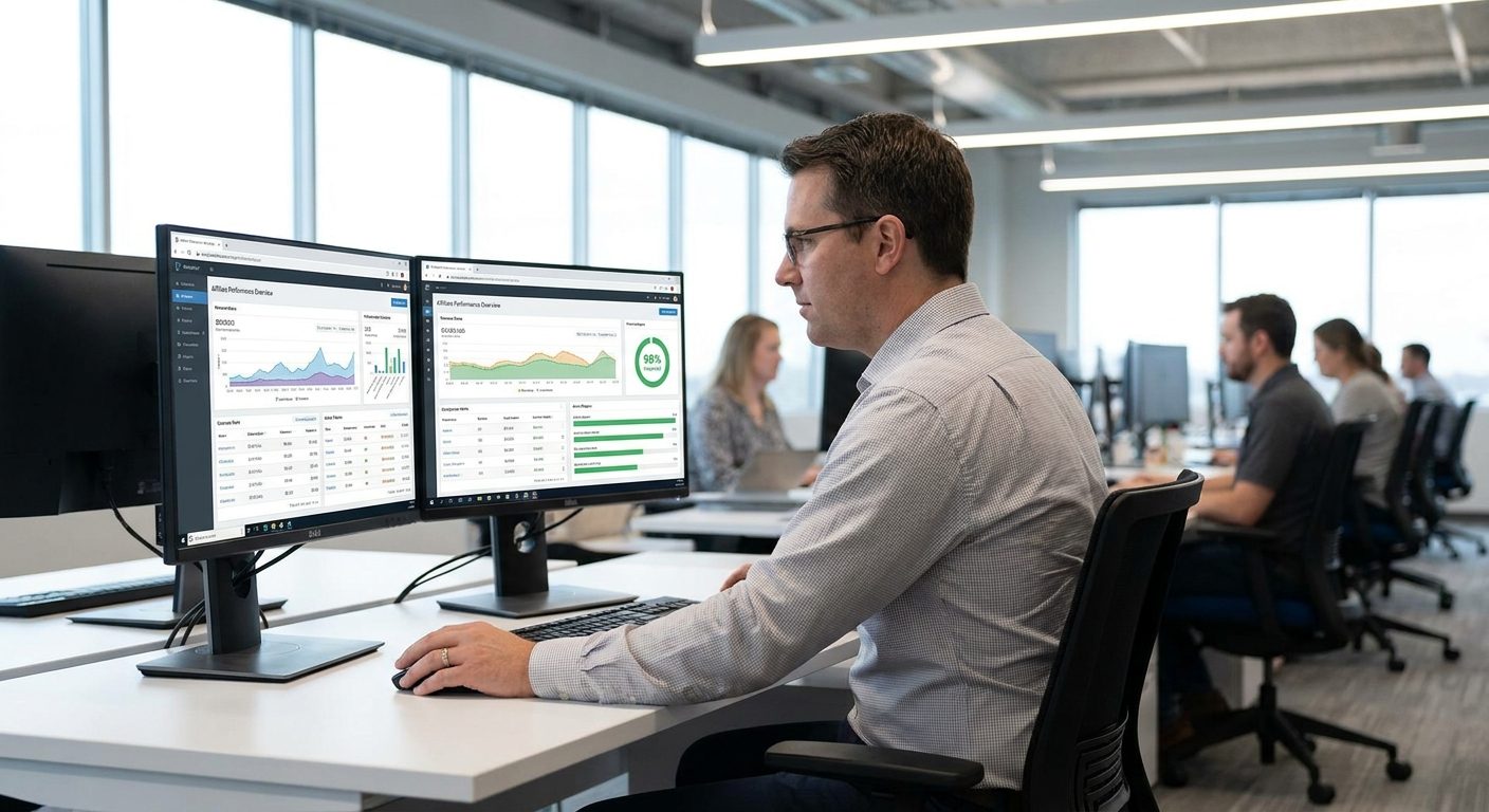 iGaming operator reviews affiliate management software showing performance and compliance metrics.