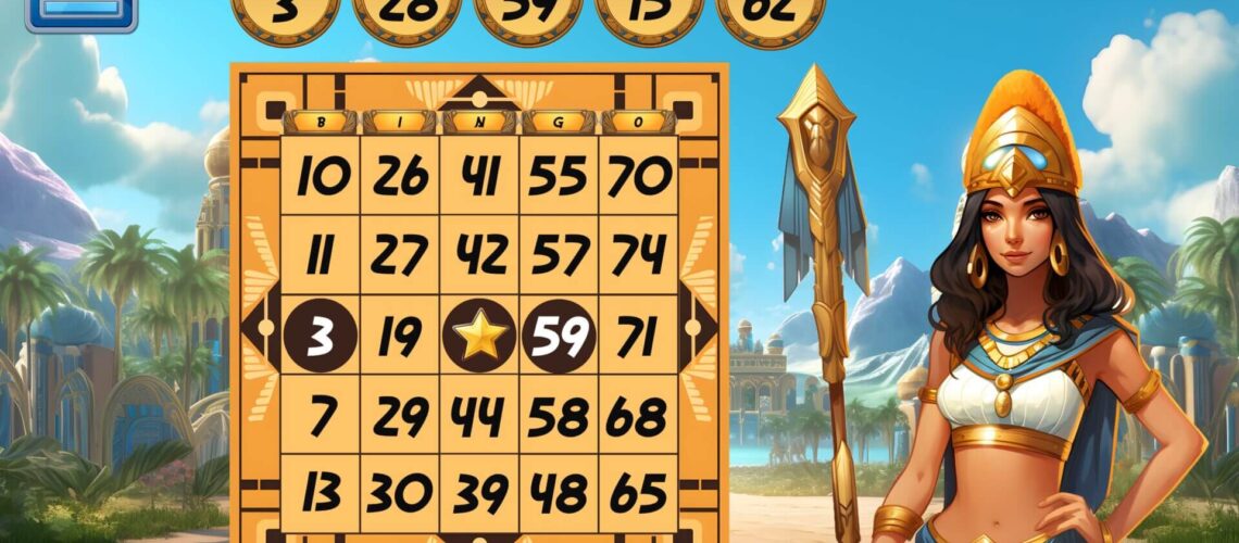 Cleopatra's Cash Bingo. An online bingo game developed by Wizards