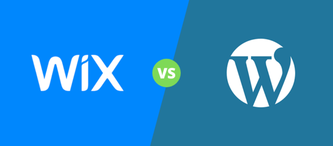 Image representing wordpress vs wix in battle